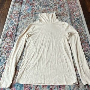 J. Crew tissue turtleneck, tan, XS.